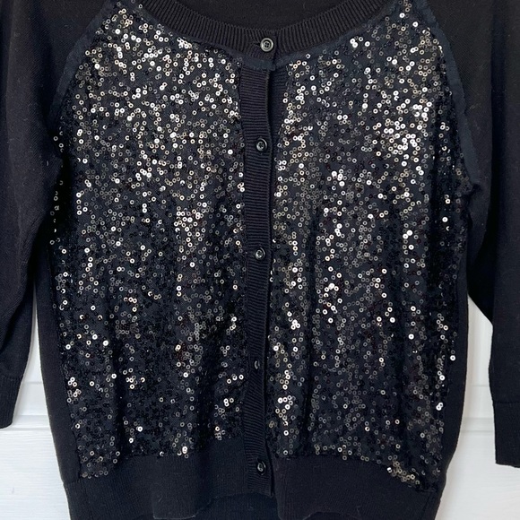 Forever21 Black Sequin Cardigan - Picture 2 of 5